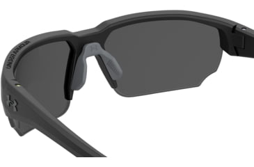 Image of Under Armour Blitzing Sunglasses with Matte Black Frame and Grey Polarized Lens, Medium, UA0012S 003-M9