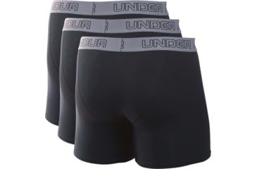Image of Under Armour Charged Cotton 6inch 3 Pk, Black/grey Band - 12772790013XL