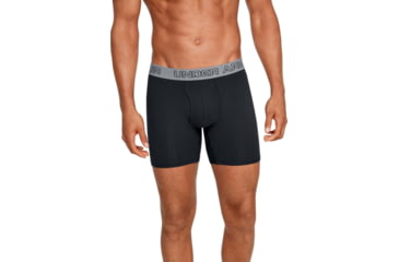 Image of Under Armour Charged Cotton 6inch 3 Pk, Black/grey Band - 12772790013XL