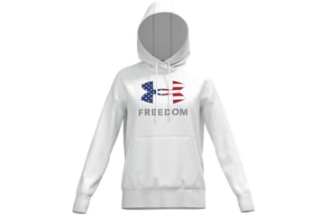 Image of Under Armour Freedom Rival Hoodie - Women's, White, Extra Large, 1370026100XL