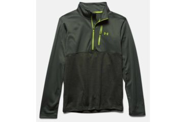 Image of Under Armour Gamutlite 1/2 Zip Jacket - Men's-Combat Green/Velocity-Medium