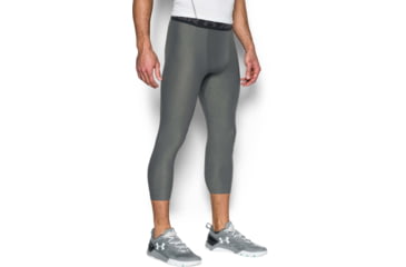Image of Under Armour HeatGear Armour 3/4 Legging - Men's, 3XL, Carbon Heather/Black, 12895740903XL