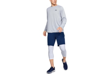 Image of Under Armour HeatGear Armour 3/4 Legging - Men's, Extra Small, White/Graphite, 1289574100XS