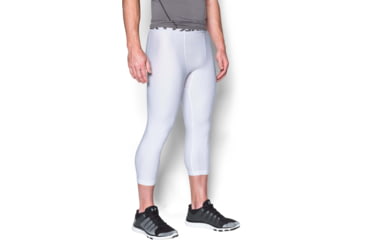 Image of Under Armour HeatGear Armour 3/4 Legging - Men's, Extra Small, White/Graphite, 1289574100XS