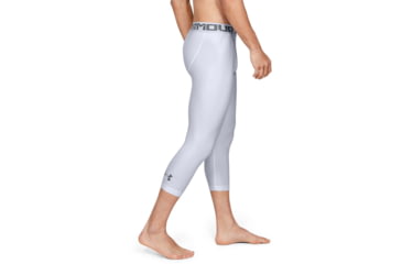 Image of Under Armour HeatGear Armour 3/4 Legging - Men's, Extra Small, White/Graphite, 1289574100XS