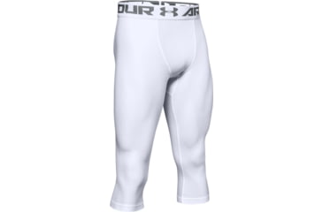Image of Under Armour HeatGear Armour 3/4 Legging - Men's, Extra Small, White/Graphite, 1289574100XS