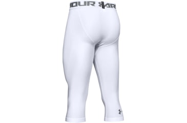 Image of Under Armour HeatGear Armour 3/4 Legging - Men's, Extra Small, White/Graphite, 1289574100XS