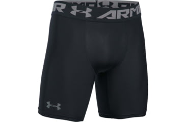 Image of Under Armour HeatGear Armour Mid Boxer - Mens, Black, 2X-Large, 12895660012X