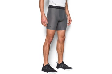 Image of Under Armour HeatGear Armour Mid Boxer - Mens, Gray, Large, 1289566090LG