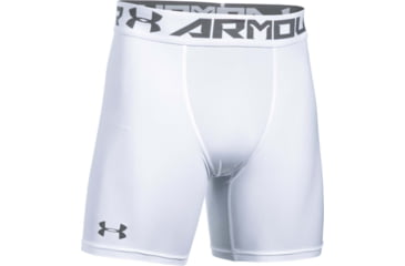 Image of Under Armour HeatGear Armour Mid Boxer - Mens, White, X-Large, 1289566100XL