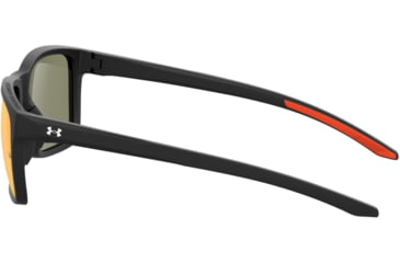 Image of Under Armour Hustle Sunglasses with Matte Black/Grey Frame and Infrared Mirror Lens, Medium, UA0005S RC2-UZ