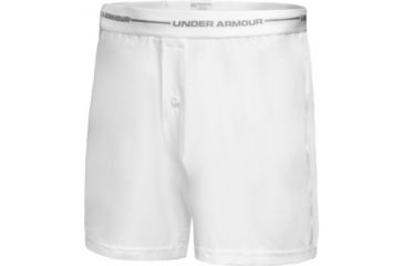Image of Under Armour Men's HeatGear 4'' Boxer Short - White Color 1000668-100