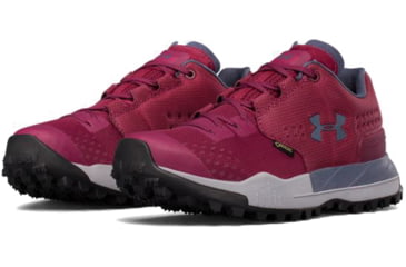 Image of Under Armour Newell Ridge Low GTX Hiking Shoe - Women's-Black Currant/Steel/Steel-Medium