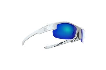 Image of Under Armour Nitro L, Shiny White Frame w/Charcoal Rubber, Gray w/Blue, U8600048-6000
