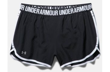 Image of Under Armour Perfect Pace Short - Women's-Black/White/Reflective-Large