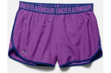Image of Under Armour Perfect Pace Short - Women's-Mega Magenta/Cobalt/Reflective-Medium