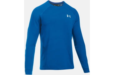 Image of Under Armour Tech Terry Crew Shirt - Men's-Blue Marker/Blue Marker/Silver-Small
