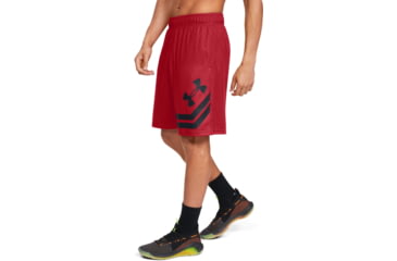 Image of Under Armour UA Baseline 10in Court Short - Men's, 3XL, Red, 13512856003X
