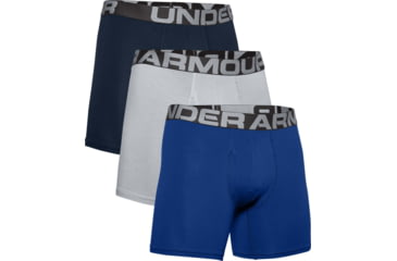 Image of Under Armour UA Charged Cotton 6in Boxer Briefs 3 Pack - Mens, Royal, 3XL, 13636174003X