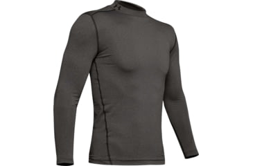 Image of Under Armour UA ColdGear Armour Compression Mock - Mens, Carbon Heather, Medium, 1265648090MD