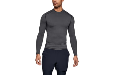 Image of Under Armour UA ColdGear Armour Compression Mock - Mens, Carbon Heather, Medium, 1265648090MD