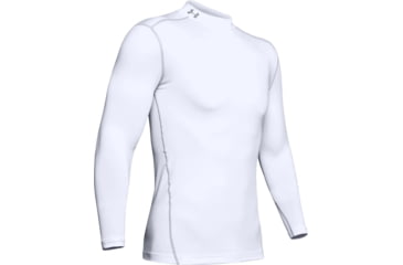 Image of Under Armour UA ColdGear Armour Compression Mock - Mens, White, Large, 1265648100LG