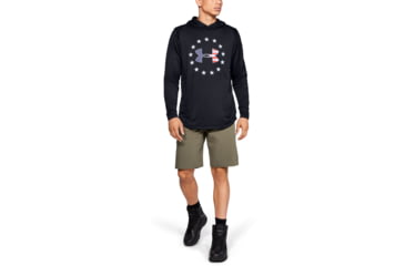 Image of Under Armour UA Freedom Tech Terry Hoodie - Mens, Black/White, 2X-Large, 13231050022X