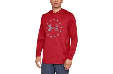 Image of Under Armour UA Freedom Tech Terry Hoodie - Mens, Red, 2X-Large, 13231056002X