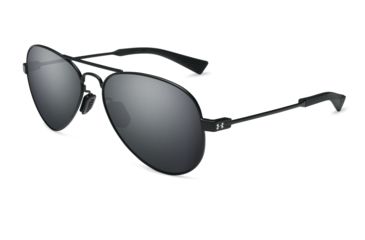 Image of Under Armour UA Getaway M Sunglasses, Satin Black, One Size Fits Most, UA8600118-010101