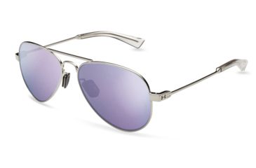 Image of Under Armour UA Getaway M Sunglasses, Purple Lens, Gloss Silver, One Size Fits Most, UA8600118-921471