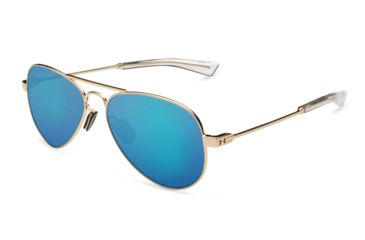 Image of Under Armour UA Getaway M Sunglasses, Blue Lens, Gloss Rose Gold, One Size Fits Most, UA8600118-941461