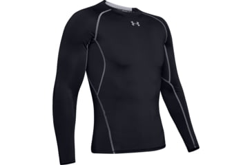 Image of Under Armour UA HeatGear Armour Long Sleeve Compression Shirt - Mens, Black, 2X-Large, 12574710012X