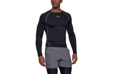 Image of Under Armour UA HeatGear Armour Long Sleeve Compression Shirt - Mens, Black, 2X-Large, 12574710012X