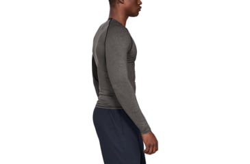 Image of Under Armour UA HeatGear Armour Long Sleeve Compression Shirt - Mens, Carbon Heather, X-Large, 1257471090XL
