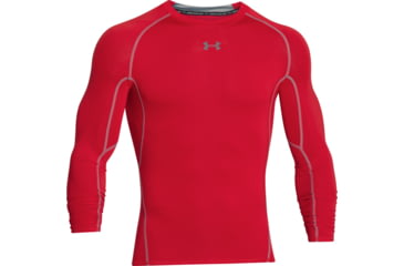 Image of Under Armour UA HeatGear Armour Long Sleeve Compression Shirt - Mens, Red, 2X-Large, 12574716002X
