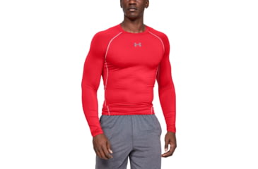 Image of Under Armour UA HeatGear Armour Long Sleeve Compression Shirt - Mens, Red, 2X-Large, 12574716002X