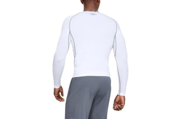 Image of Under Armour UA HeatGear Armour Long Sleeve Compression Shirt - Mens, White, 3X-Large, 12574711003X
