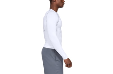 Image of Under Armour UA HeatGear Armour Long Sleeve Compression Shirt - Mens, White, 3X-Large, 12574711003X
