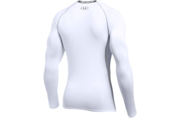 Image of Under Armour UA HeatGear Armour Long Sleeve Compression Shirt - Mens, White, 3X-Large, 12574711003X