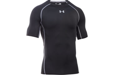 Image of Under Armour UA HeatGear Armour Short Sleeve Compression Shirt - Men's, Small, Black, 1257468001SM