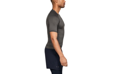 Image of Under Armour UA HeatGear Armour Short Sleeve Compression Shirt - Men's, 3XL, Carbon Heather, 12574680903X