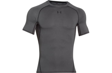 Image of Under Armour UA HeatGear Armour Short Sleeve Compression Shirt - Men's, 3XL, Carbon Heather, 12574680903X
