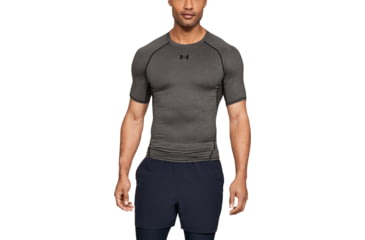 Image of Under Armour UA HeatGear Armour Short Sleeve Compression Shirt - Men's, 3XL, Carbon Heather, 12574680903X