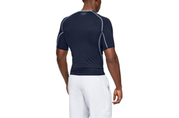 Image of Under Armour UA HeatGear Armour Short Sleeve Compression Shirt - Men's, Medium, Midnight Navy, 1257468410MD