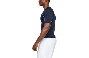 Image of Under Armour UA HeatGear Armour Short Sleeve Compression Shirt - Men's, Medium, Midnight Navy, 1257468410MD