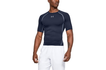 Image of Under Armour UA HeatGear Armour Short Sleeve Compression Shirt - Men's, Medium, Midnight Navy, 1257468410MD