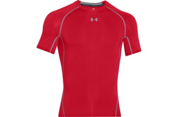 Image of Under Armour UA HeatGear Armour Short Sleeve Compression Shirt - Men's, 3XL, Red, 12574686003X