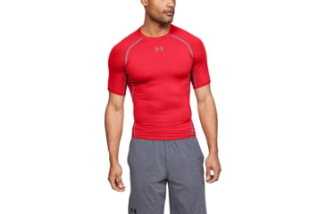Image of Under Armour UA HeatGear Armour Short Sleeve Compression Shirt - Men's, 3XL, Red, 12574686003X