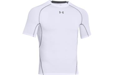 Image of Under Armour UA HeatGear Armour Short Sleeve Compression Shirt - Men's, 3XL, White, 12574681003X