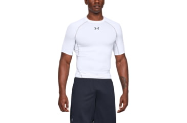 Image of Under Armour UA HeatGear Armour Short Sleeve Compression Shirt - Men's, 3XL, White, 12574681003X